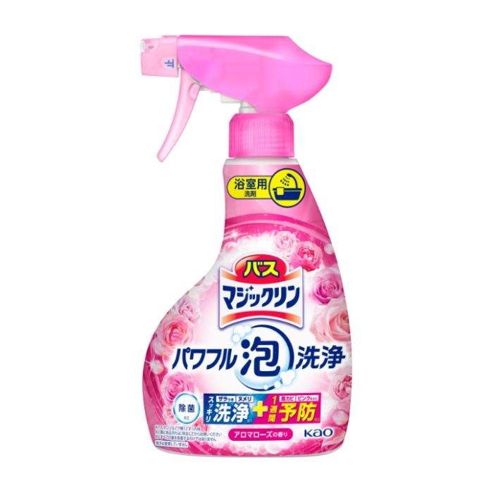 花王 バスマジックリン　パワフル泡洗浄　アロマローズの香り　本体350ml