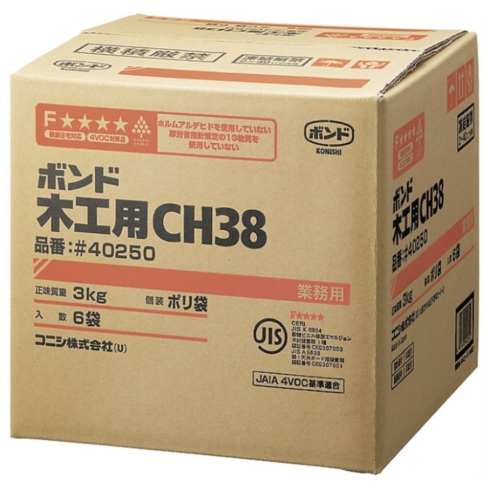 コニシ ボンド 木工用詰替え CH38 3kg×6袋入り