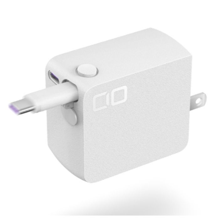 CIO　45W2Cコード付き充電器　WH CIO-G45W2C-CR-N2-WH