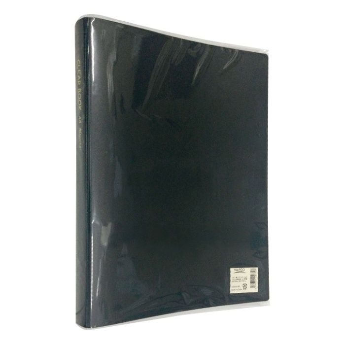 ナフコ A4 クリヤーブック 40P ブラック NAFA40-BK