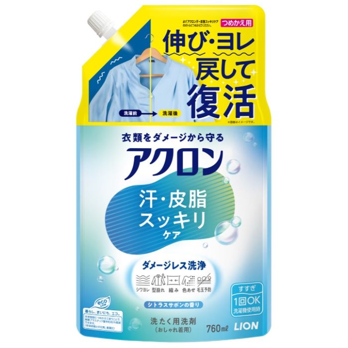 ライオン アクロン すっきりケア詰替760ml