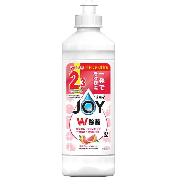 P&G ジョイ W除菌 キャップ付詰替 贅沢グレープフルーツの香り ボトルでも使える詰替 300ml