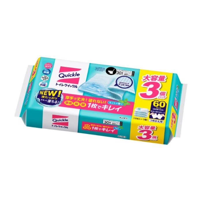 花王 トイレクイックル　つめかえ用　スーパージャンボパック　30枚入