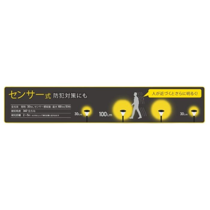 GWSOLAR 吊り下げソーラーガーデンライト　センサー式　昼白色/電球色　切替式 RS1011TH-6の説明画像4