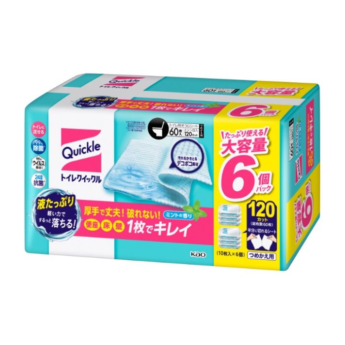 花王 トイレクイックル　つめかえ用　メガジャンボパック　60枚入