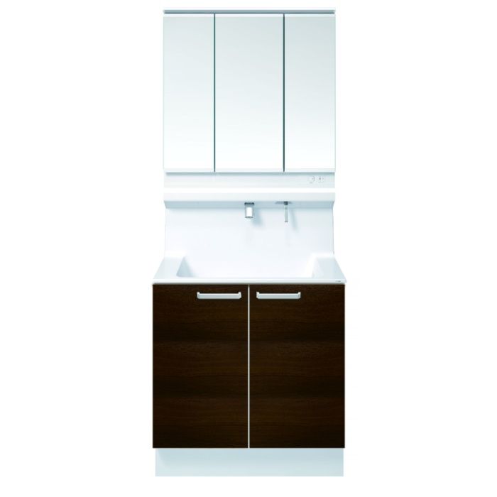 TOTO 洗面化粧台オクターブLite　W750　ワイド三面鏡　2枚扉 LDSF075BAGDN1+LMFS075A3GLC1G