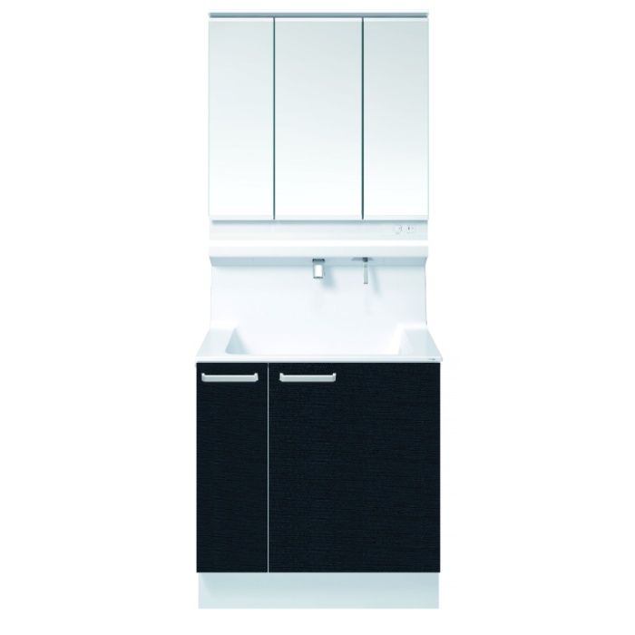 TOTO 洗面化粧台オクターブLite　W750　ワイド三面鏡　片引出 LDSF075BJGDN1+LMFS075A3GLC1G