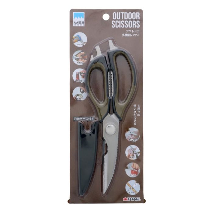 KANUCHI OUTDOOR アウトドア多機能ハサミ 刃先ケース付の説明画像2