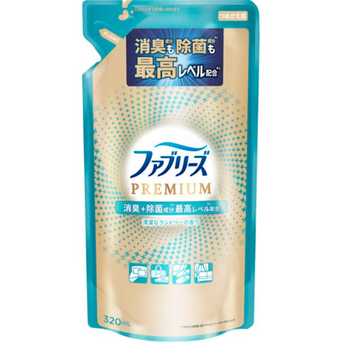 ファブリーズW除菌+消臭プレミアム 清潔なランドリーの香り詰替320ml