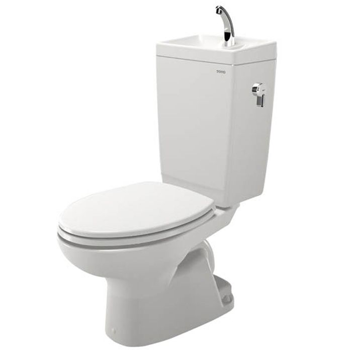 TOTO 手洗付密結型トイレ(セット品) 床排水芯/200排水芯/手洗有/アイボリー