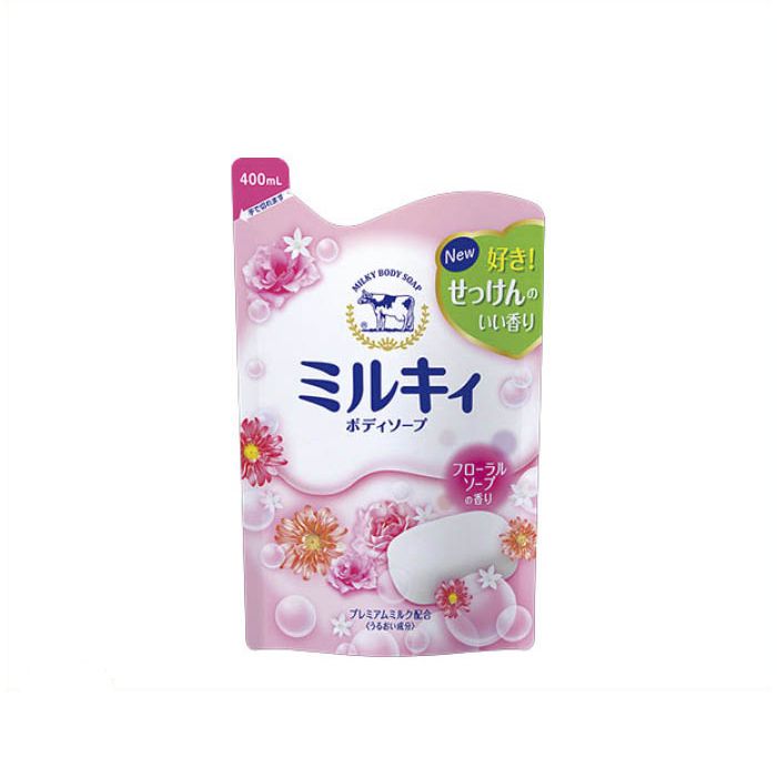 牛乳石鹸共進社 ミルキィボディソープ　 フローラル　詰替え400ml