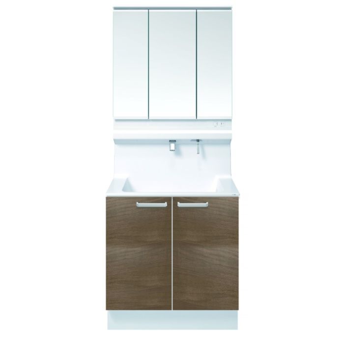 TOTO 洗面化粧台オクターブLite　W750　スイング三面鏡　2枚扉 LDSF075BAGDN1+LMFS075A3SLC1G
