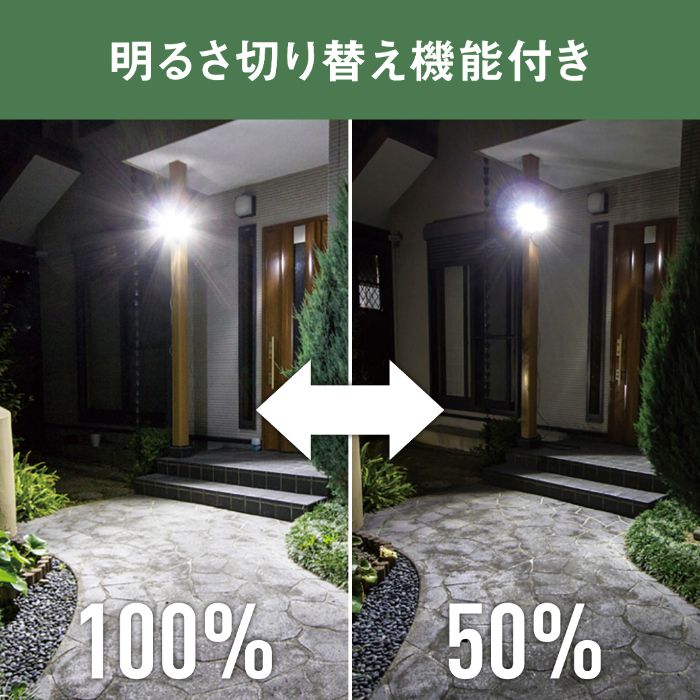 ムサシ 5W×2灯スライド型LED充電式センサーライト LED-RC820の説明画像5