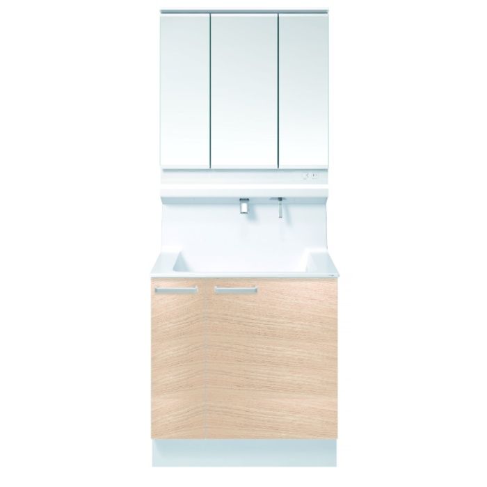 TOTO 洗面化粧台オクターブLite　W750　スイング三面鏡　片引出 LDSF075BJGDN1+LMFS075A3SLC1G
