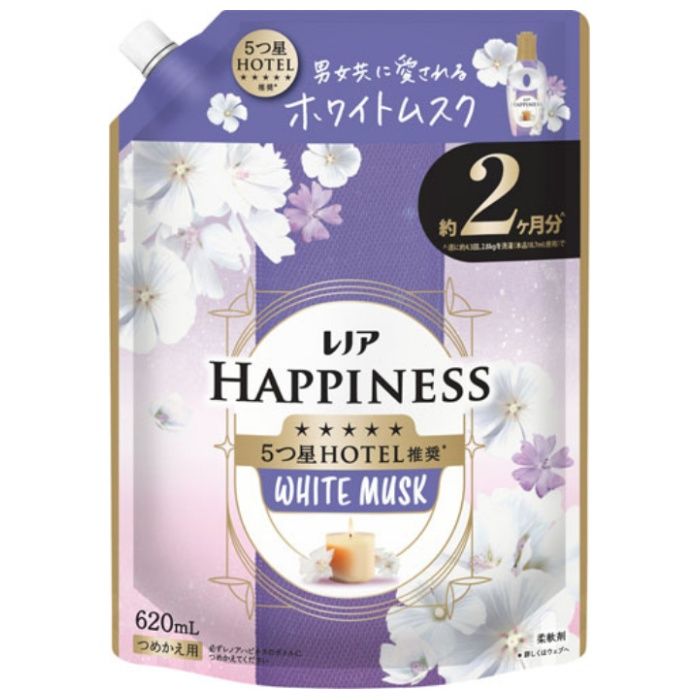 P&G レノアハピネス夢ふわタッチ ホワイトムスク詰替620ml