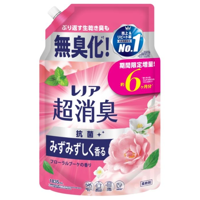 P&G レノア超消臭 フローラルブーケ詰替1835ml