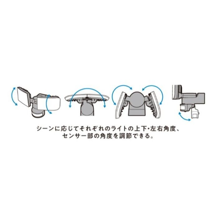 NAFCO AC100V　LEDセンサーライト2灯 SLN-1300の説明画像3