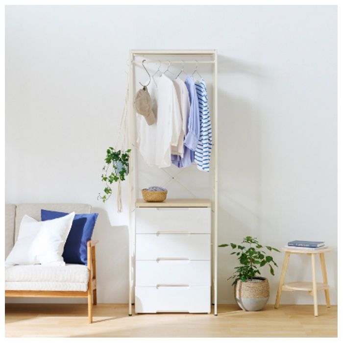 アイリスオーヤマ チェスト上ハンガーラック スリム CHHR-640の説明画像2