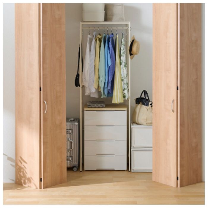 アイリスオーヤマ チェスト上ハンガーラック スリム CHHR-640の説明画像3