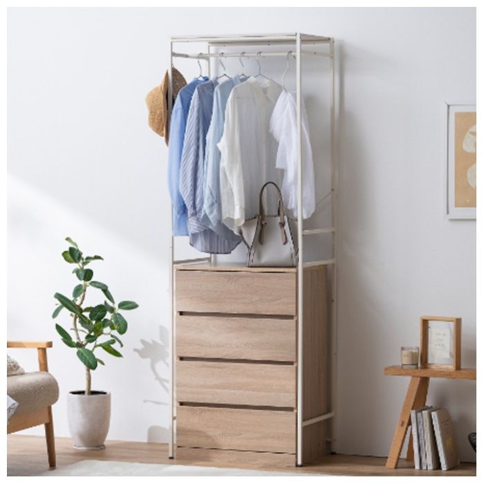 アイリスオーヤマ チェスト上ハンガーラック スリム CHHR-640の説明画像4