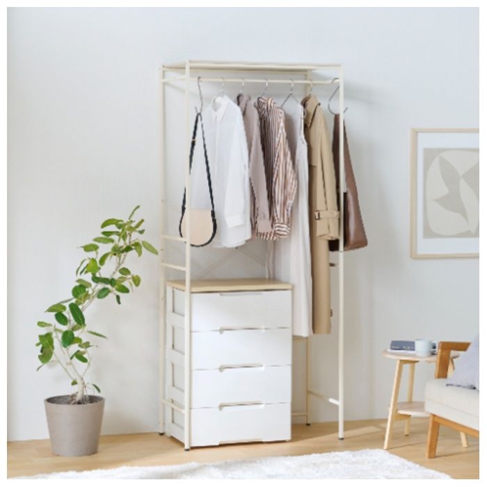 アイリスオーヤマ チェスト上ハンガーラック ワイド CHHR-850の説明画像3