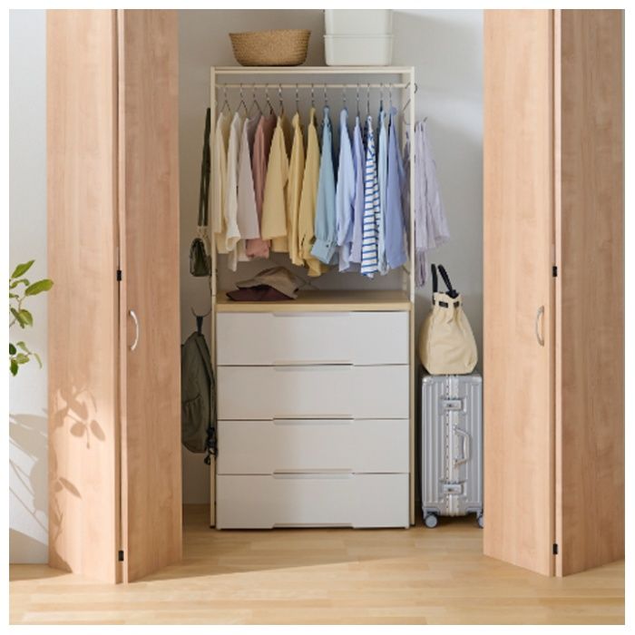 アイリスオーヤマ チェスト上ハンガーラック ワイド CHHR-850の説明画像5