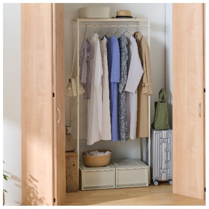 アイリスオーヤマ チェスト上ハンガーラック ワイド CHHR-850の説明画像6