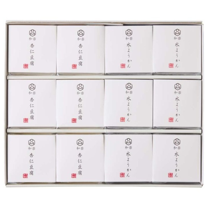 【AM-6S】【お中元】菓匠和楽 杏仁豆腐と水ようかん詰合せ-承り締切:2025年7月29日の説明画像2