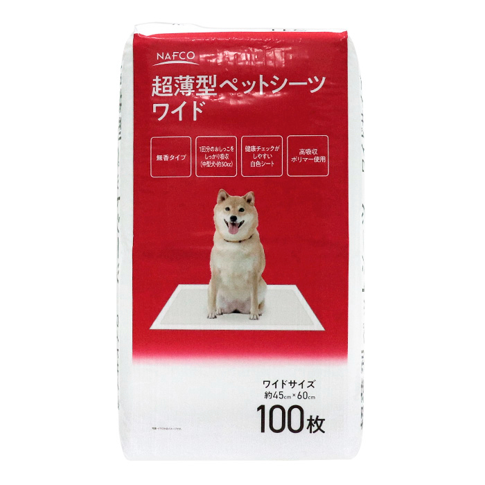 ナフコ 超薄型ペットシーツ　ワイド 100枚