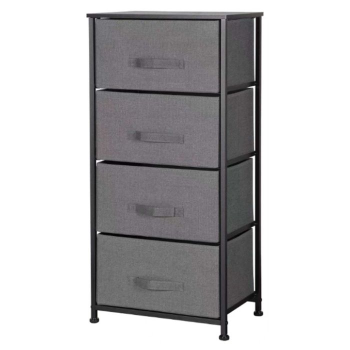 ファブリックチェスト4段 ブラック