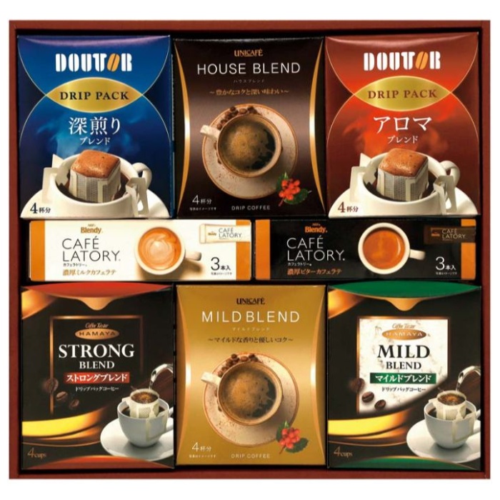 【BHU-35AU】【お中元】ブレンディ&ドトール&ハマヤ&ユニカフェコーヒーギフト-承り締切:2025年7月29日
