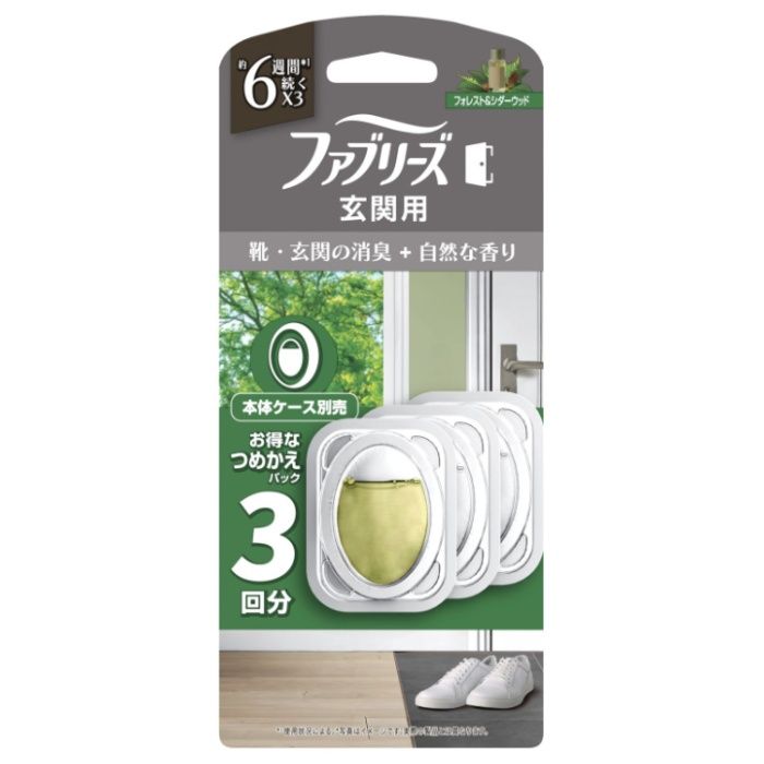 P&G ファブリーズ玄関用消臭剤プレミアム フォレスト&シダーウッド替3個