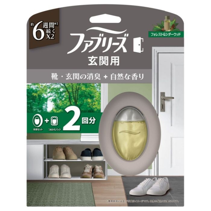 P&G ファブリーズ玄関用消臭剤プレミアム フォレスト&シダーウッド本体+替