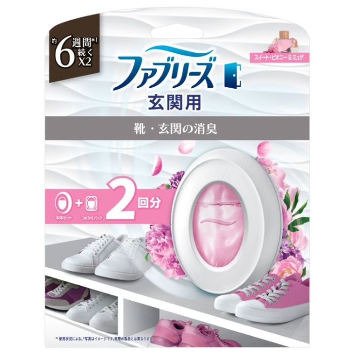 P&G ファブリーズ玄関用消臭剤 スイートピオニー&ミュゲ本体+替