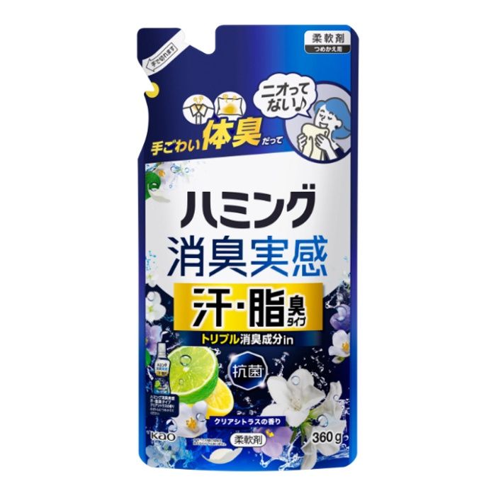 花王 ハミング消臭実感　汗・脂臭タイプ　クリアシトラスの香り　つめかえ用 360g