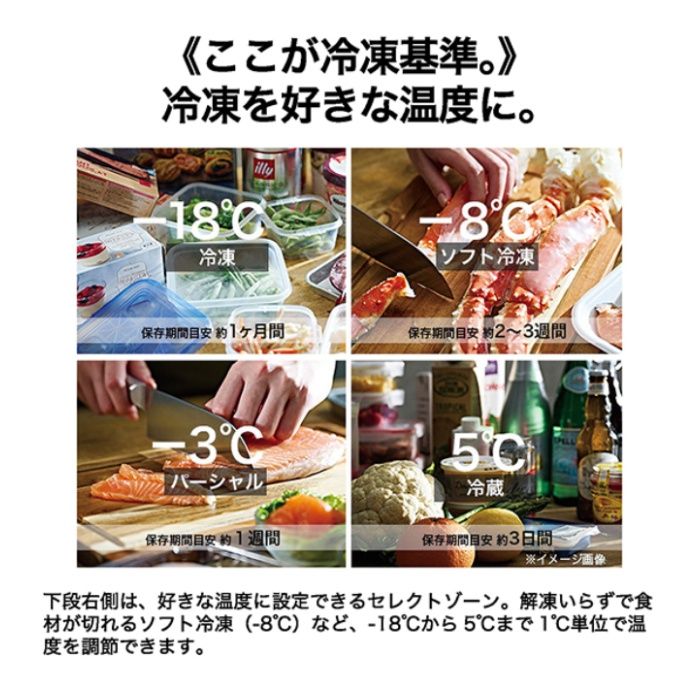 ハイアール 470L4ドアファン式冷蔵庫 JR-GX47B(H)の説明画像4