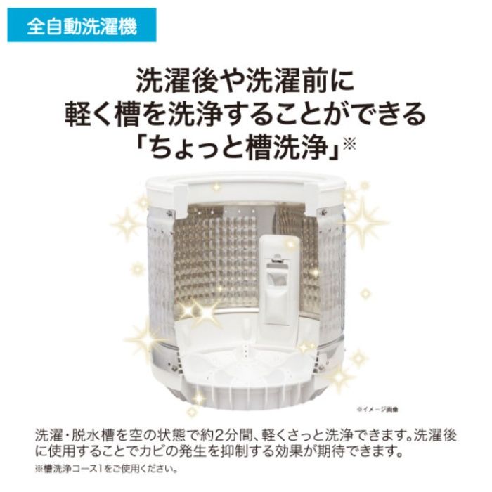 ハイアール 4.5kg全自動洗濯機 JW-U45B(K)の説明画像3