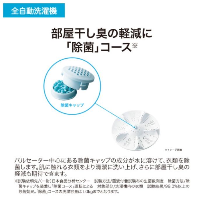 ハイアール 4.5kg全自動洗濯機 JW-U45B(K)の説明画像6