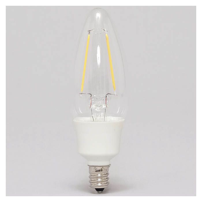 アイリスオーヤマ LEDフィラメント電球 E12タイプ25形相当 電球色 非調光 クリアタイプ LDC2L-G-E12-FC