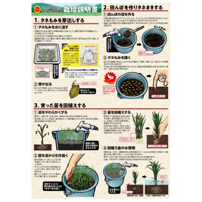 アタリヤ農園 お米の栽培セット いねっこ日和の説明画像2
