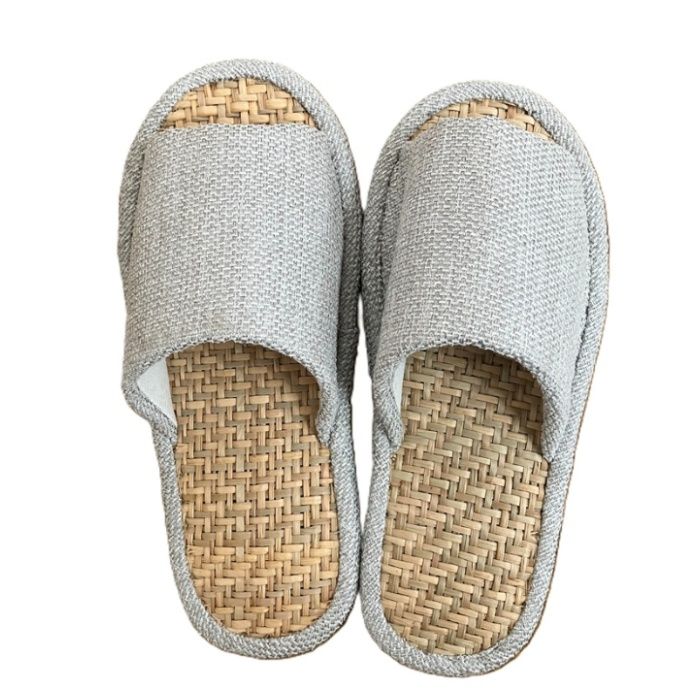 きらりマライ草スリッパGY Lサイズ