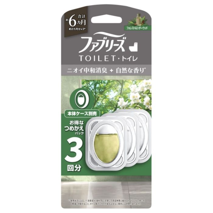 P&G ファブリーズトイレ用消臭剤プレミアム フォレスト&シダーウッド替3個