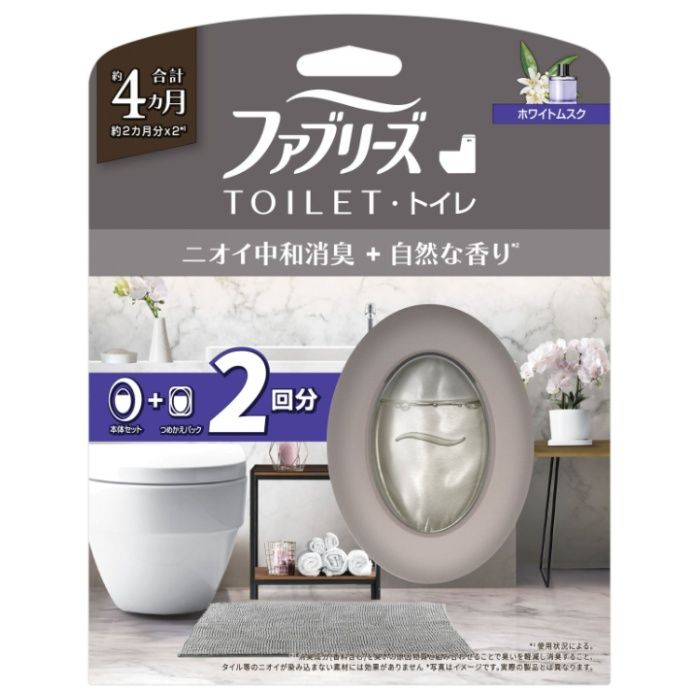P&G ファブリーズトイレ用消臭剤プレミアム ホワイトムスク本体+替
