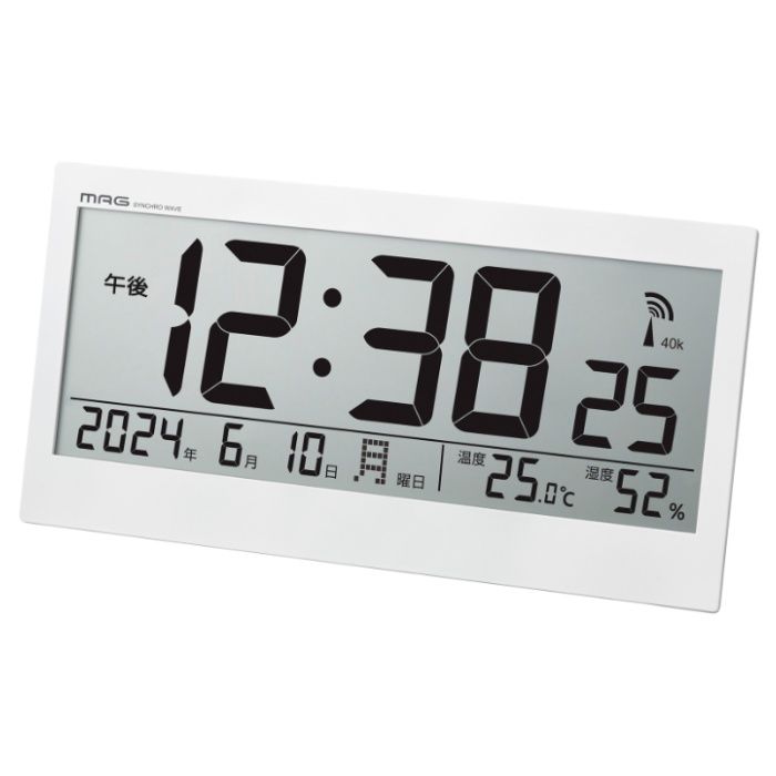 ノア精密 デジタル電波置掛兼用時計　ビジョン W‐809　WH‐Z