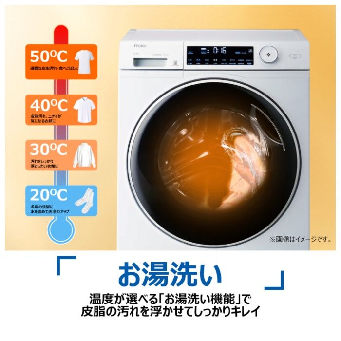 ハイアール 9.0kgドラム式洗濯機 JW-TD90SA(W)の説明画像3