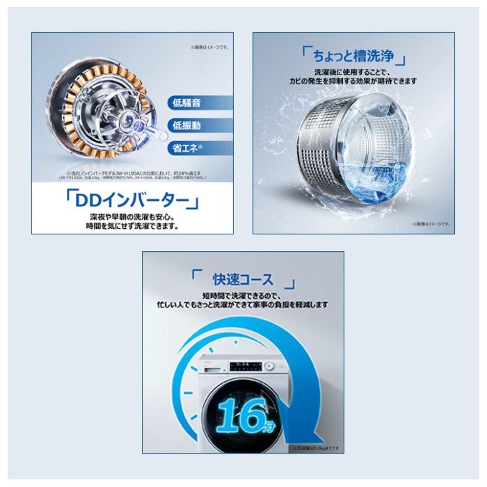 Haier(ハイアール) 12.0kgドラム式洗濯機 JW-TD120SA(W)の説明画像8