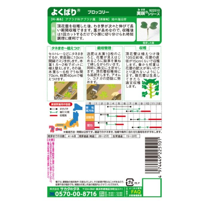 サカタのタネ ブロッコリー よくばりの説明画像2
