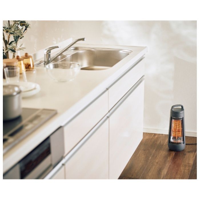 首振り機能付きカーボンヒーター QS425グレーの説明画像2