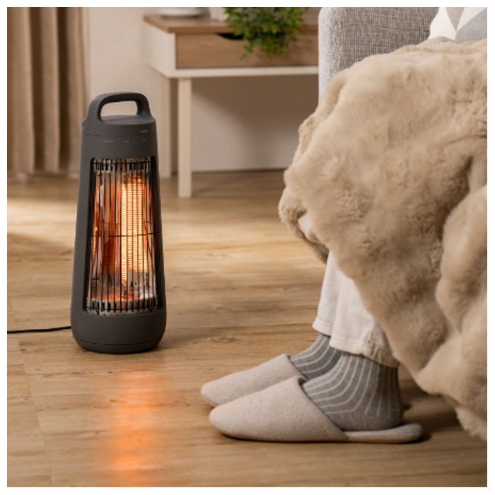 首振り機能付きカーボンヒーター QS425グレーの説明画像3