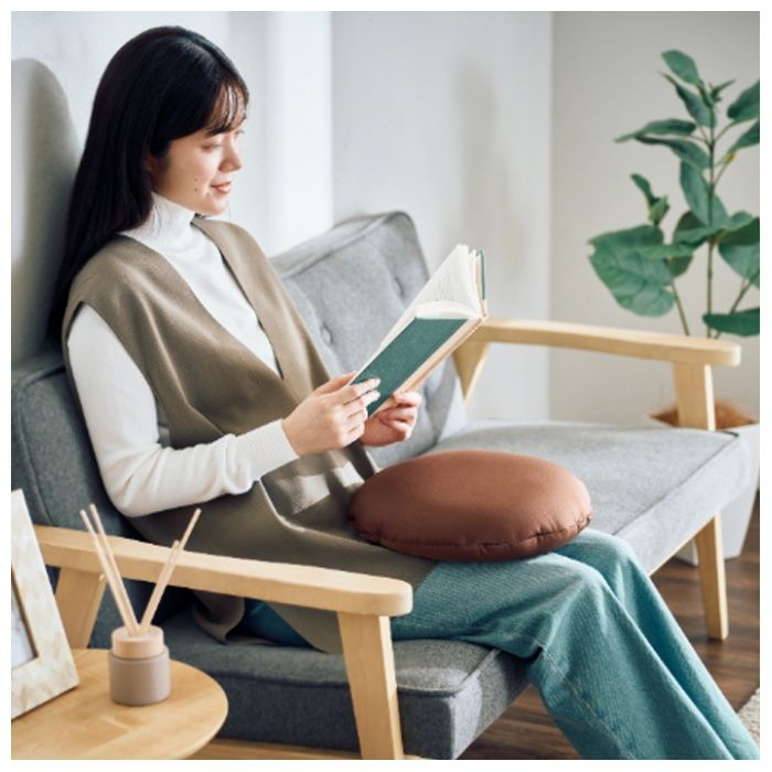 蓄熱式ビーズクッション湯たんぽ QS552ブラウンの説明画像3